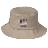 Embroidered Old School Bucket Hat - Uncommon Warrior (Flag)