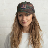 Embroidered Camo Hat - Uncommon Warrior (Flag)
