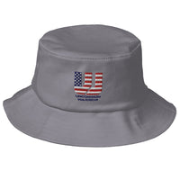 Embroidered Old School Bucket Hat - Uncommon Warrior (Flag)