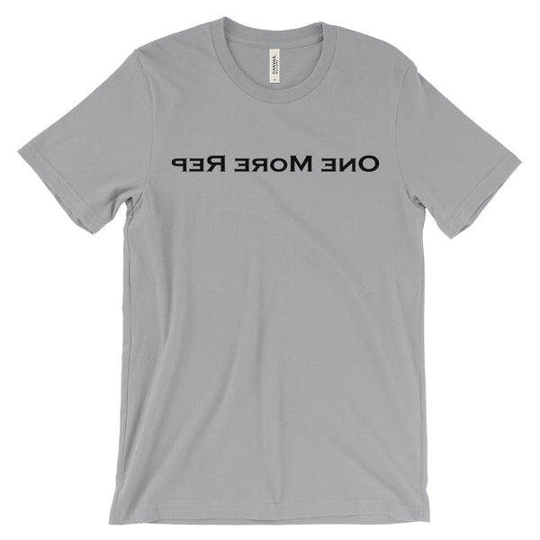 T-shirt with mirror image motivational text - One More Rep